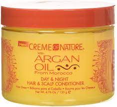 Argan oil infused deep penetrating conditioning treatment made with pure argan oil and other natural ingredients to help protect hair from the damages of every day styling. Creme Of Nature Argan Oil Day Night Hair And Scalp Conditioner 135 G Amazon De Drogerie Korperpflege