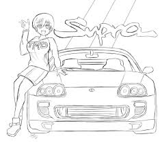 Our friends at meguiar's just shared some amazing coloring pages. Uzaki Chan Toyota Supra Uzakichan