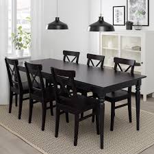 Ingatorp طاولة قابلة للتمديد أسود 155 215x87 سم Ikea