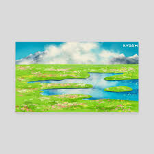 Check spelling or type a new query. Howl S Moving Castle Landscape An Art Canvas By Kyrah Sy Inprnt