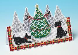 See more ideas about cross stitch patterns, cross stitch, stitch patterns. Scottie Christmas 3d Cross Stitch Card Kit Past Impressions