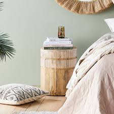 This amira carved wood nightstand ($179) looks like it came straight from an antique store. Adairs Amira Stripe Side Table Furniture Adairs