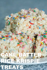 Birthday Cake Rice Krispie Treats Nutrition Cake Batter Rice Krispie Treats Recipe Rice Krispie Treats Cereal Treats Cake Batter