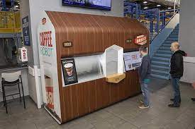 Briggo Coffee Haus Coffee Robot Yellrobot Kiosk Design Food Tech Gourmet Coffee