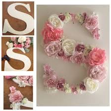 Wooden S Letter Decorated With Silk Flowers Wooden Letters Decorated Letter A Crafts Crafts