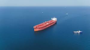 A drone view shows the Malta-flagged tanker Agios Fanourios I arriving in Iraq's  territorial waters off Basra | Reuters Connect