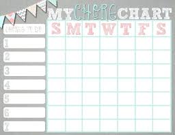 Template For Chore Charts Advmobile Info