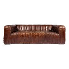 Chesterfield square arm upholstered sofa. Moe S Home Collection Castle 94 5 Genuine Leather Square Arm Chesterfield Sofa Reviews Perigold