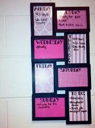 Make This Cool Calendar So You Can Always Write What S Going On Each Day Of The Week With Images Dorm Room Organization Dorm Decorations Room Diy
