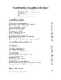 All you need to know and do before you take on that professional wedding photography assignment. Wedding Photography Checklist Fill Online Printable Fillable Blank Pdffiller
