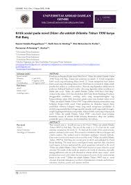 Novel yang akan saya kritik di sini yaitu novel yang berjudul laskar pelangi karya andrea hirata. Pdf Kritik Sosial Pada Novel Dilan Dia Adalah Dilanku Tahun 1990 Karya Pidi Baiq