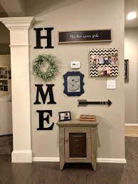 You will fall in love with the farmhouse chic and the rustic charm of each space! Amazing Shabby Chic Entryway Decoration Ideas 19 Farmhouse Wall Decor Farm House Living Room Decor