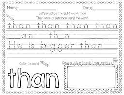 Use these printables while working with the whole class, in small groups or even as homework. Sight Word Worksheets Set Six Miss Kindergarten