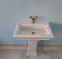 Handmade Carrara Marble Pedestal Sink: Elegant Bathroom Sink