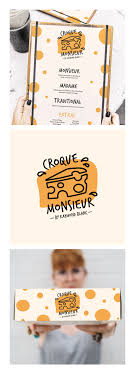Lucy S Logos Croque Monsieur Logo Branding Design Restaurant Menu Design Take Away Box Desi Restaurant Logo Design Branding Design Logo Logo Restaurant