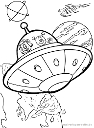 Ausmalbilder Weltraum Anstronauten Ufos Und Fremde Welten