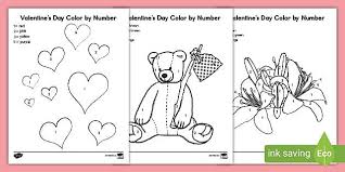 Use basic counting skills and the key at the bottom of the page to create a fun valentine heart picture. Valentine S Day Color By Number Activities