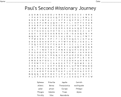 This journey is described in the bible's book of acts, chapters 15, 16, 17 and 18. Paul S Second Missionary Journey Word Search Wordmint
