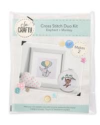 803 although the default chart color is preset, you can replace it with any color floss. Elephant Monkey Cross Stitch Kit Aldi Uk