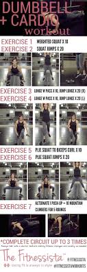 This Is A Total Body Strength And Cardio Workout Using Only A Pair Of Dumbbells And Your Own Body Weight Wat Cardio Workout Weights Workout Total Body Workout