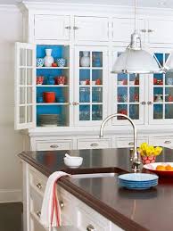 Blue Painted Interior In Cabinets Bhg Home Kitchen Trends Kitchen Design
