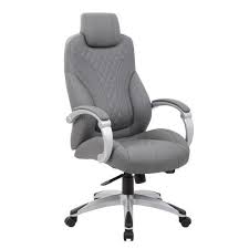 Boss Office Products Grey Contemporary Ergonomic Adjustable Height Swivel Executive Chair Lowes Com In 2020 Boss Office Chair Executive Chair