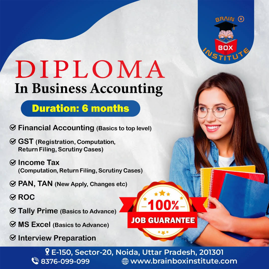 Explore a 6-month Business Accounting Diploma in Noida product image