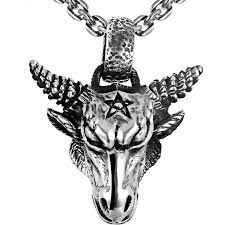 Gothic Bull 925 Sterling Silver Vintage Punk Biker Pendant Necklace Vintage Punk Sterling Silver Mens Gothic Jewelry