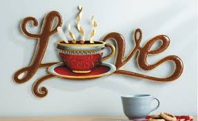 Gilded wine grape themed kitchen canister set. Steaming Coffee Cup Love Metal Wall Art Plaque Hanging Kitchen Home Decor Coffee Decor Kitchen Coffee Wall Art Coffee Theme Kitchen