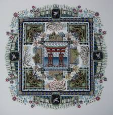 The Japanese Garden Mandala Counted Cross Stitch Pattern