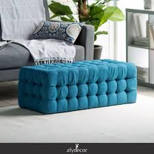 This tufted, square ottoman is a great piece to round out your living room ensemble. Recline Brunch And Chill With An Ottoman Https Www Afydecor Com Ottomans Furniture Aspx Afyde Square Ottoman Teal Ottoman Tufted Ottoman Coffee Table