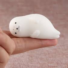 Mochi Sleeping Seal Squishy Squeeze Toy Cute Healing Collection Stress Reliever Soft Dolls Kawaii Toys Cute Squishies