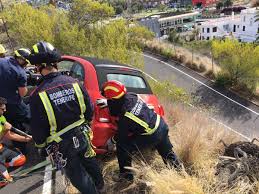 Mujer de 52 años de edad que, en el momento inicial de la asistencia, presenta diferentes traumatismo en tórax de carácter moderado, salvo complicaciones, trasladada en una ambulancia medicalizada del suc al hospital universitario nuestra señora de la candelaria. Urlauber Nach Unfall Aus Dem Mietauto Befreit