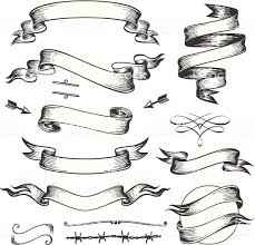 Ilustracion De Banners Set Dibujados A Mano Ilustracion De Ilustracion De Banners S Tipografia Dibujada A Mano Fuentes De Letras Para Tatuaje Tatuajes De Cinta