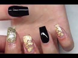 Quick & easy to get these black gold acrylic nails at discounted prices online you need from shippers and suppliers in china. How To Apply Acrylic Nails The Right Way Black And Gold Youtube