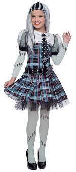 Im kleidchen der gut gelaunten monsterpuppe fühlt sich jede liebhaberin der serie wohl. Deluxe Monster High Frankie Stein Costume Disfraz De Monster High Halloween Disfraces Ropa