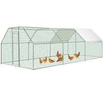 VEVOR Gallinero grande de metal con corral, gallinero para patio con  cubierta impermeable, jaula para aves de corral al aire libre, gallinero,  19.3 x ...