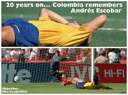 Andres escobar was allegedly baited about his own goal in a nightclub and went out to the car park to drive home. Bbc Radio 5 Live On Twitter 20 Years Ago Col Captain Andres Escobar Was Shot Dead After Scoring An Own Goal Which Caused Usa 94 Exit Http T Co 67qd4iyjyc