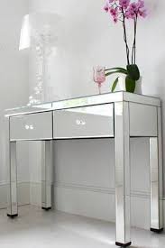 Mirrored Console Table With Drawers With Vase And Transparent Table Lamp Console Table With Drawers Mirrored Furniture Home Decor Home Decor Inspiration