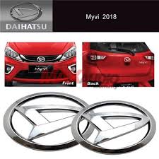 Looking for a good deal on jdm decals? Perodua Axia Bezza Myvi Alza Front And Rear Daihatsu Chrome 3d Abs Genuine Logo Badge Emblem 2pcs Maxaudio Com My