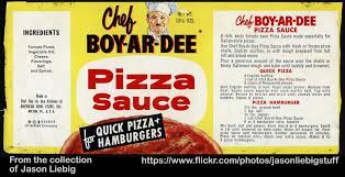 Chef Boy Ar Dee Pizza Sauce 10 1 2 Oz Can Food Label 1950 S 1960 S A Vintage Chef Boy Ar Dee Pi Pizza Sauce Chef Boyardee Chef Boyardee Pizza Sauce Recipe