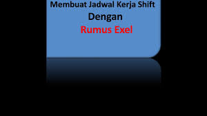 Contoh jadwal piket 5k di sekolah format excel ini merupakan. Membuat Jadwal Kerja Shift Dengan Rumus Excel Youtube