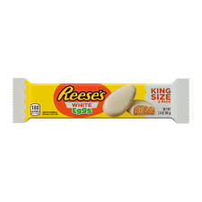 REESE'S White Creme and Peanut Butter Eggs Easter Candy King Size Pack, 1  pack