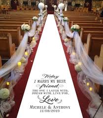 Personalised Wedding Aisle Runner Church Venue Carpet Decoration 20ft 30ft Personalized Wedding Aisle Runner Aisle Runner Wedding Church Wedding Decorations Aisle
