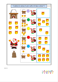 Logico Des Nombres Les Complements A 6 Avec Le Pere Noel Fiches De Travail Pour Maternelles Noel Logico