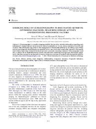 Pdf Emerging Role Of Ultrasonography In Rheumatoid Arthritis Optimizing Diagnosis Measuring Disease Activity And Identifying Prognostic Factors Alvin Wells Academia Edu