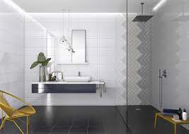 In truth, white tiles is the most basic of all bathroom designs; Matrix Standard White Glossy Finish 10 X 30 Wall Tile 3 97 Per Square Foot Wall Tiles Interior Decorating Tips Modern Bathroom Decor