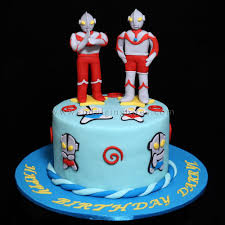 Birthday Cake Photo Gallery Gambar Kek Birthday Boy Ultraman Figurines Birthday Celebration Cake Kue