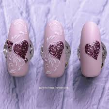 как сделать красивый маникюр в домашних условиях пошаговое фото Romanticheskij Manikyur S Serdcami Poshagovoe Foto Golograficheskie Nogti Dizajnerskie Nogti Zimnij Manikyur