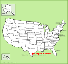 The feast of corpus christi commemorates the sacrament of holy communion in the roman catholic church. Corpus Christi Location On The U S Map